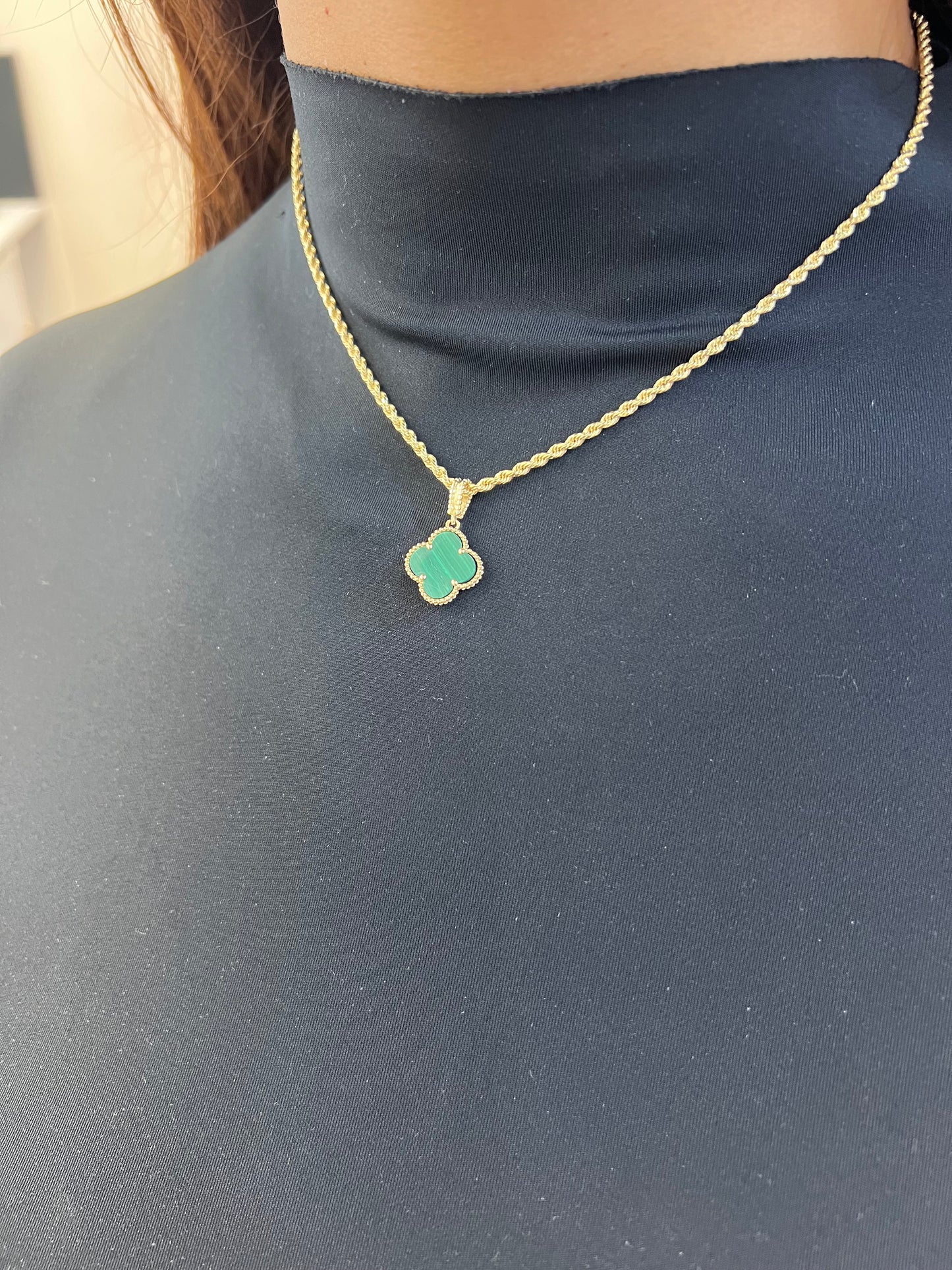Rope Chain con Trebol Oro 10k