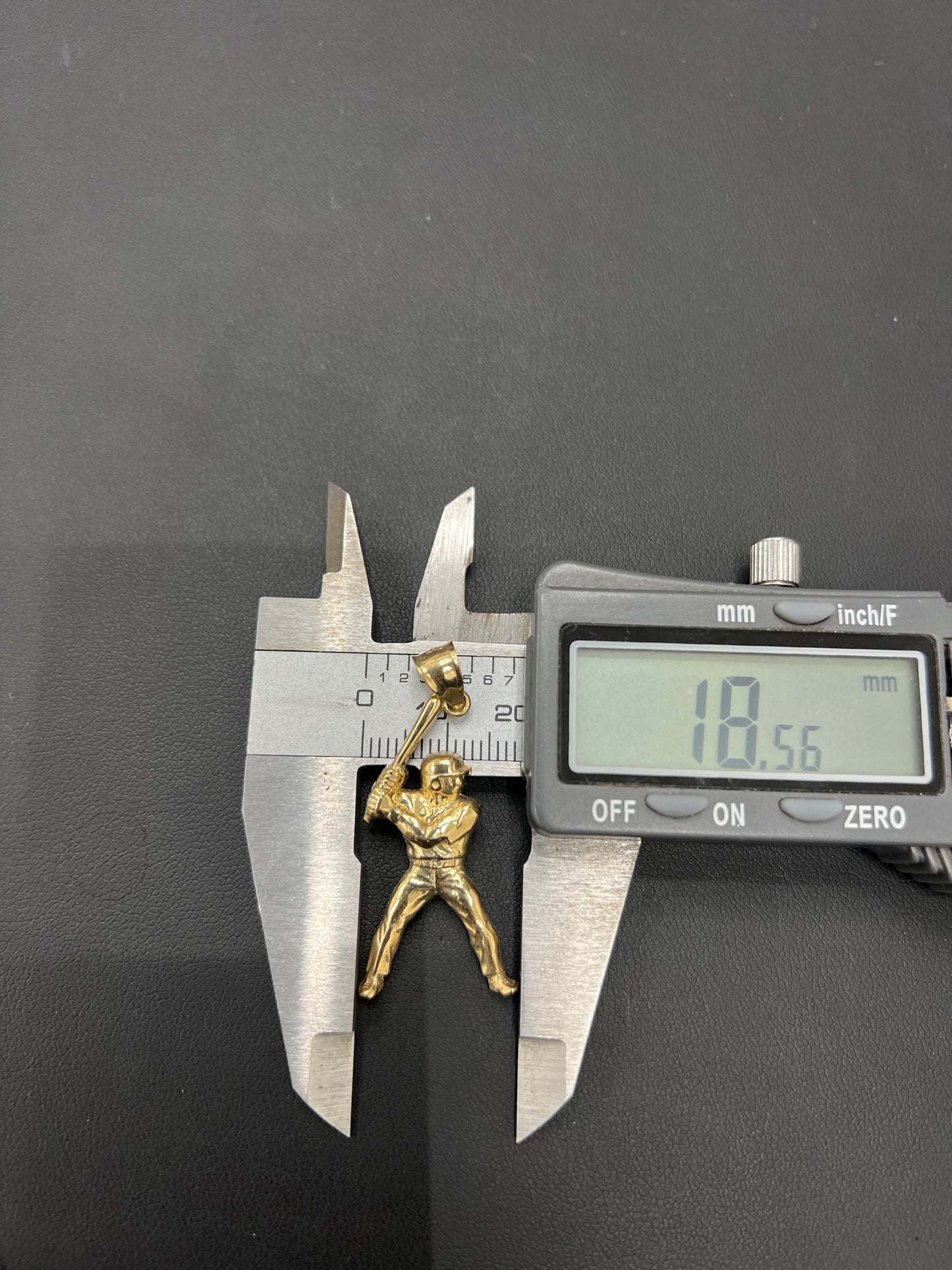Gold 10k Baseball pendant