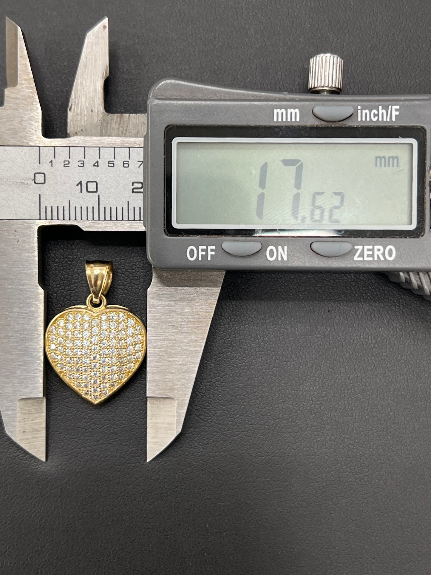 Gold 10k heart Pendant Cz