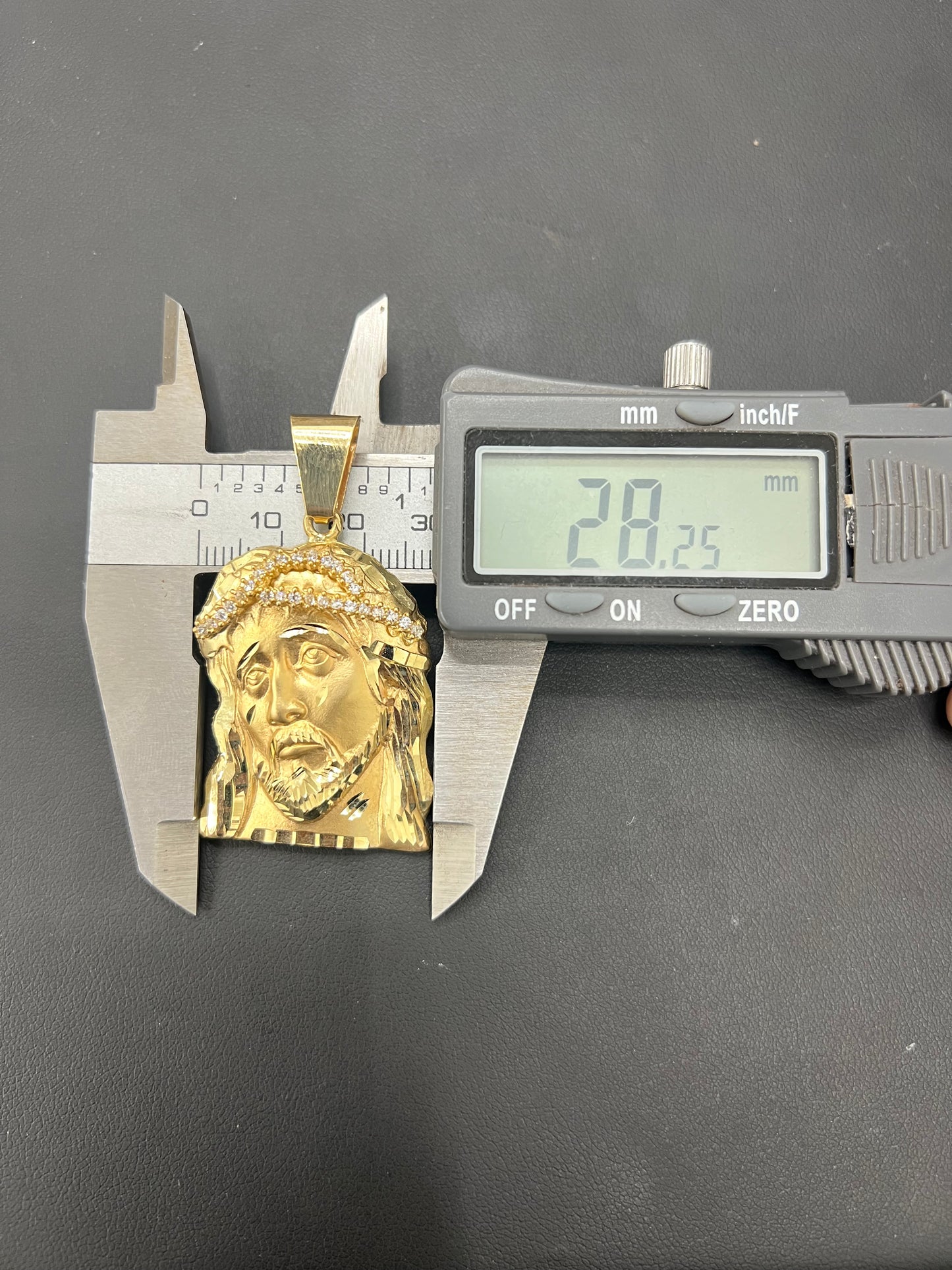 Gold 10k Jesus Pendant Cz