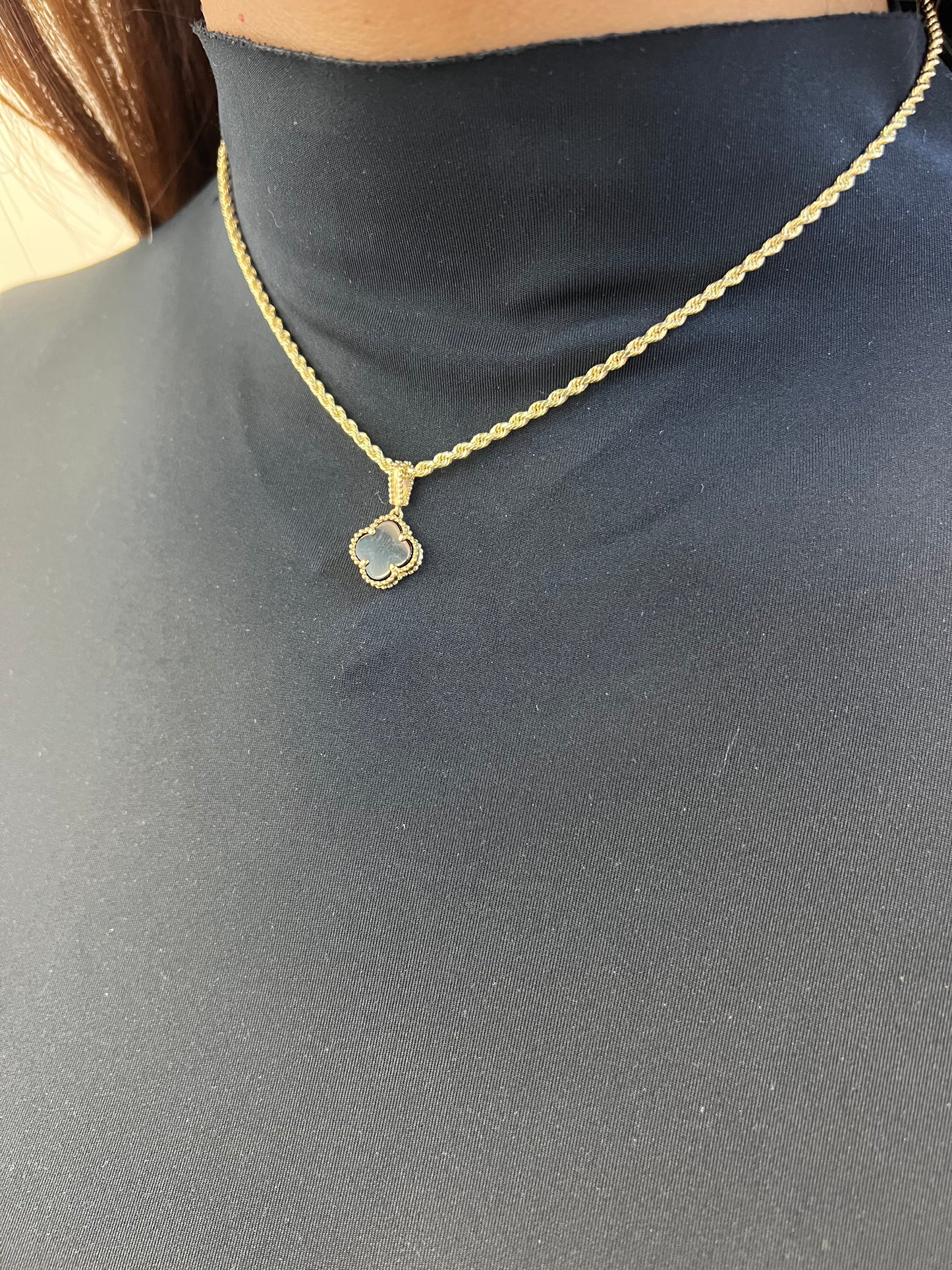 Rope Chain con Trebol Oro 10k