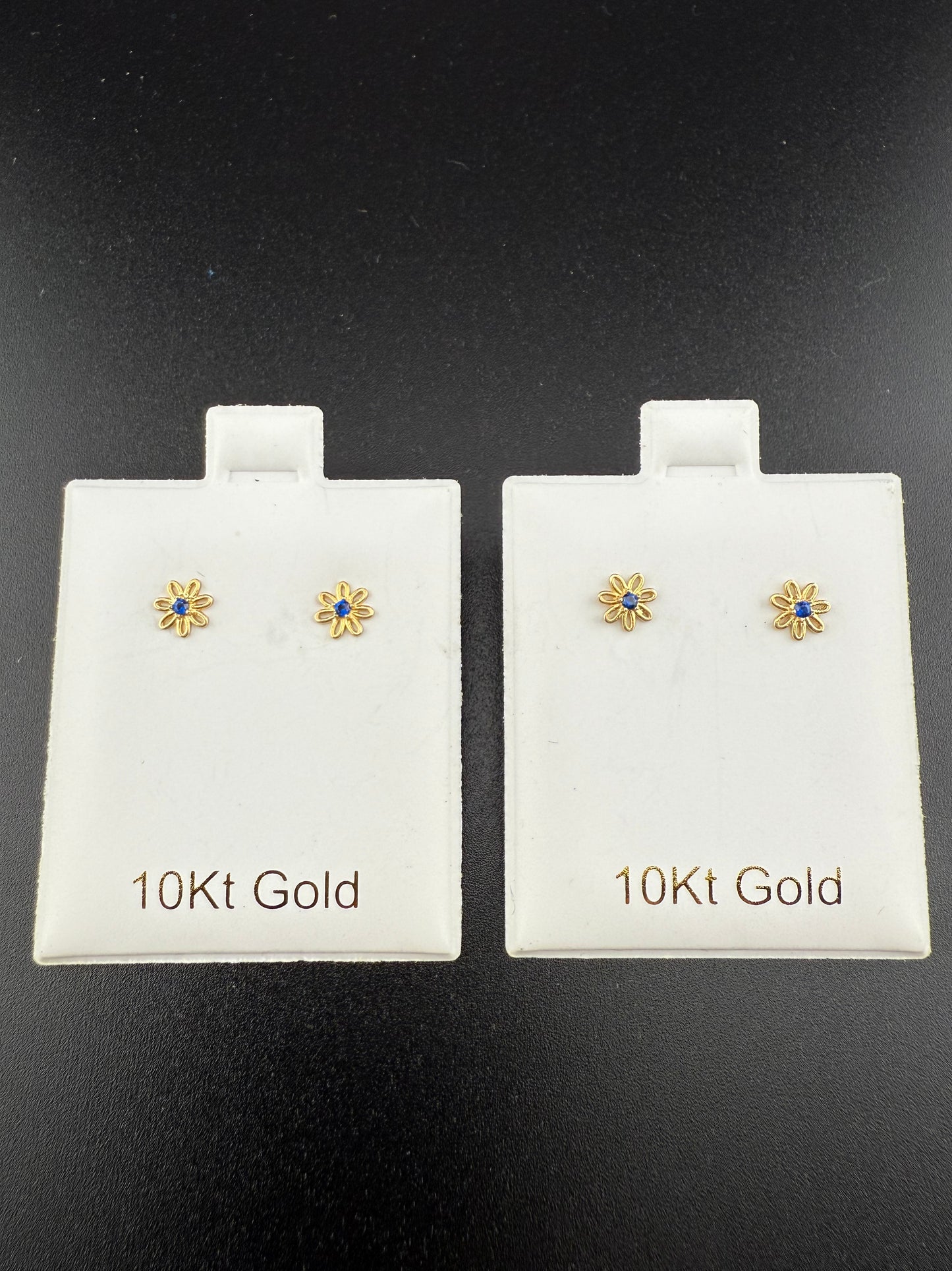 Gold 10k Screw-back Earrings Cz