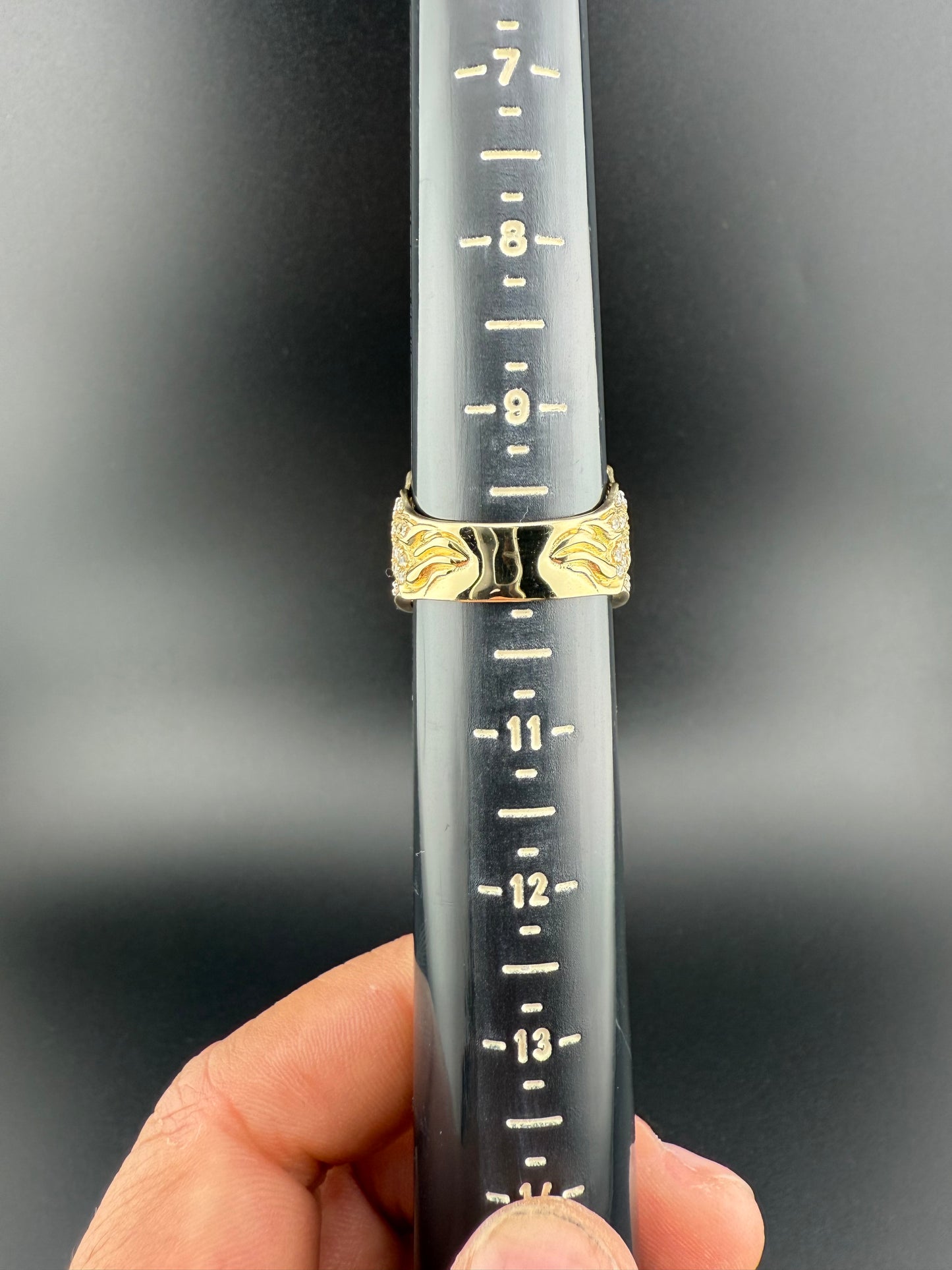 Gold 10k Jesus Ring Cz