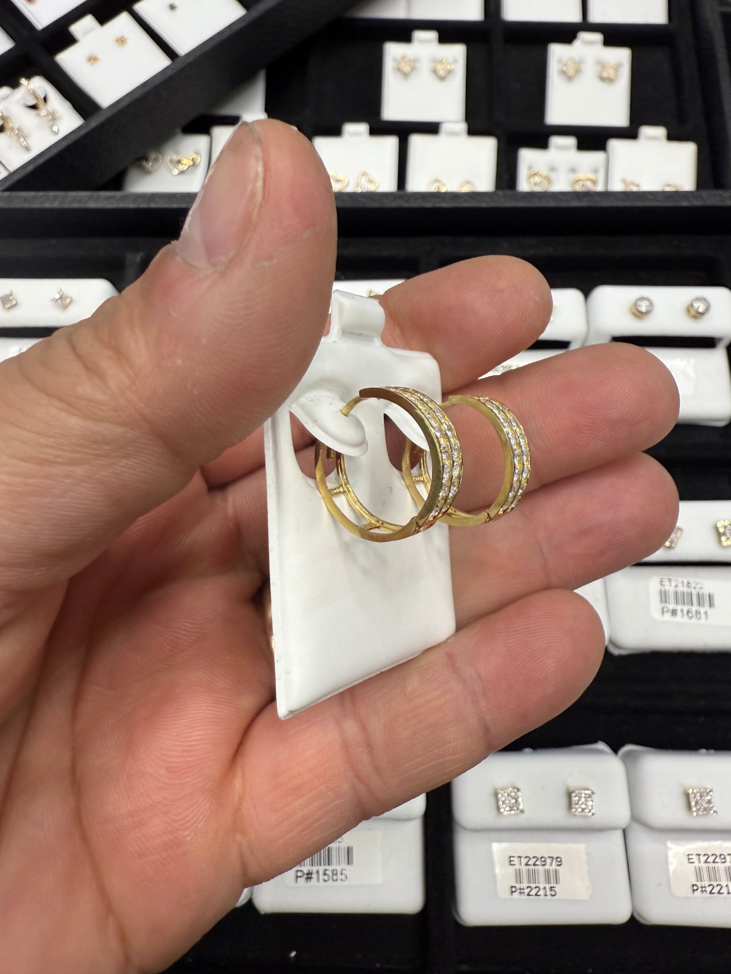 Gold 10k Earrings Cz