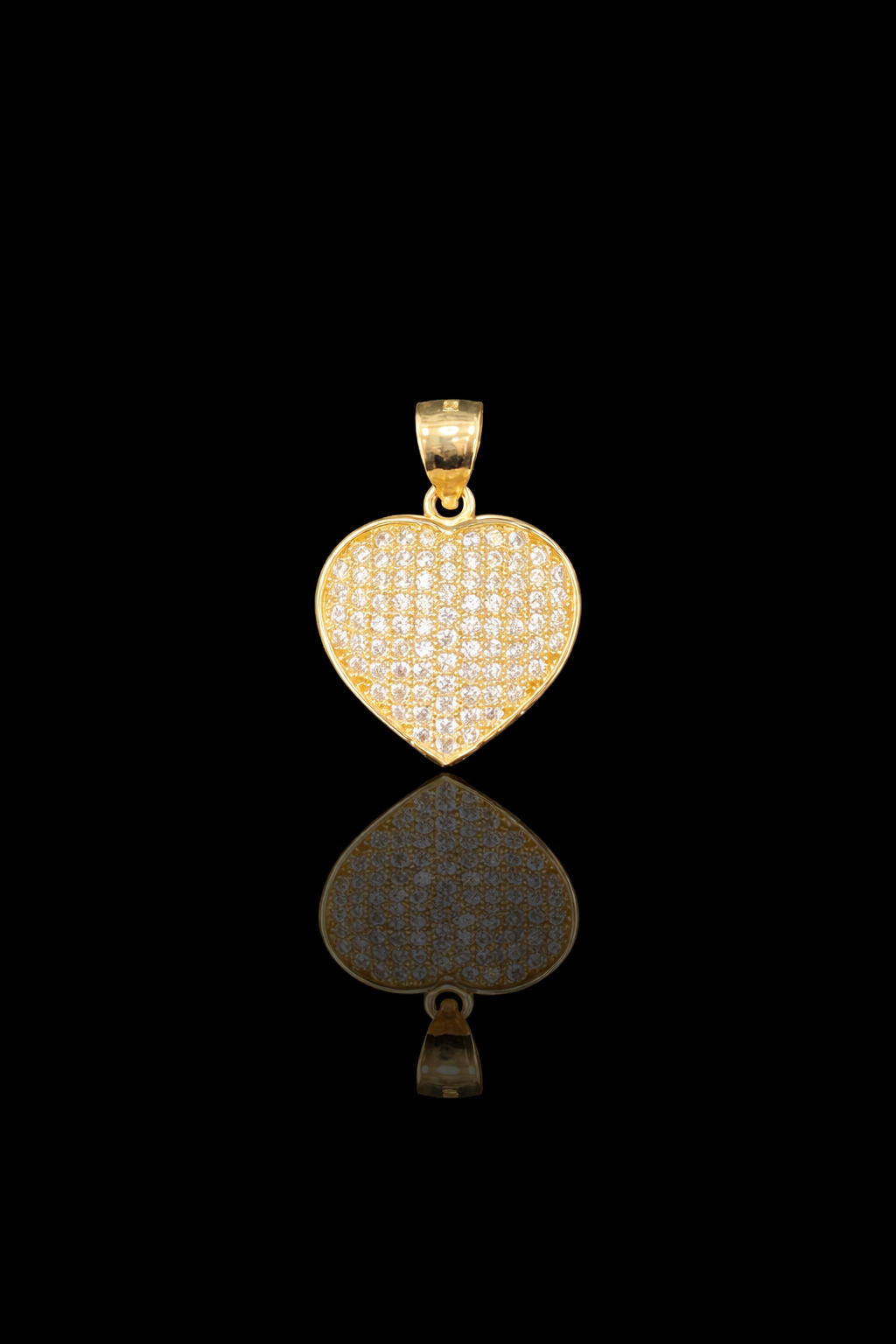 Gold 10k heart Pendant Cz
