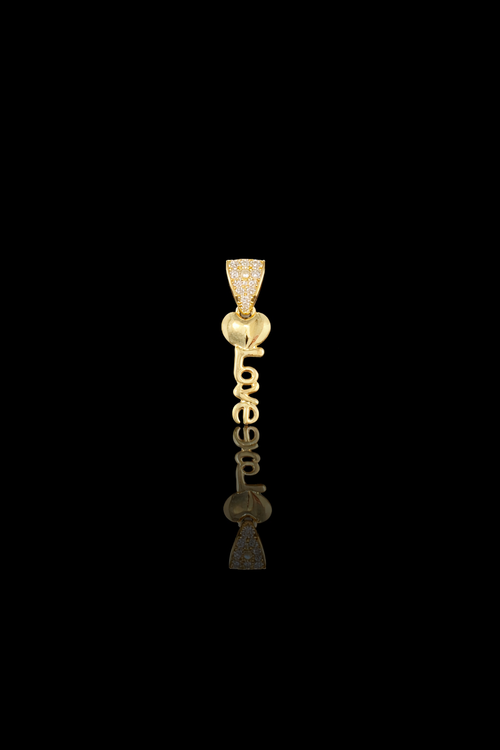 Gold 10k Pendant love Cz