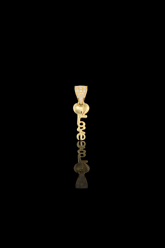 Gold 10k Pendant love Cz