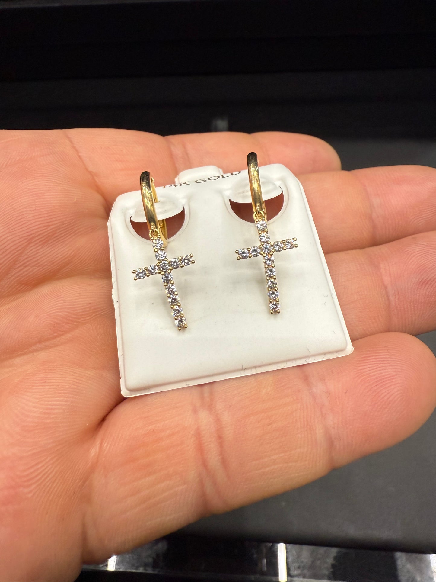 Gold 14k Earrings Cz