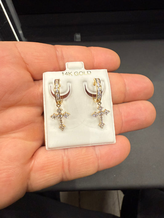 Gold 14k Earrings Cz