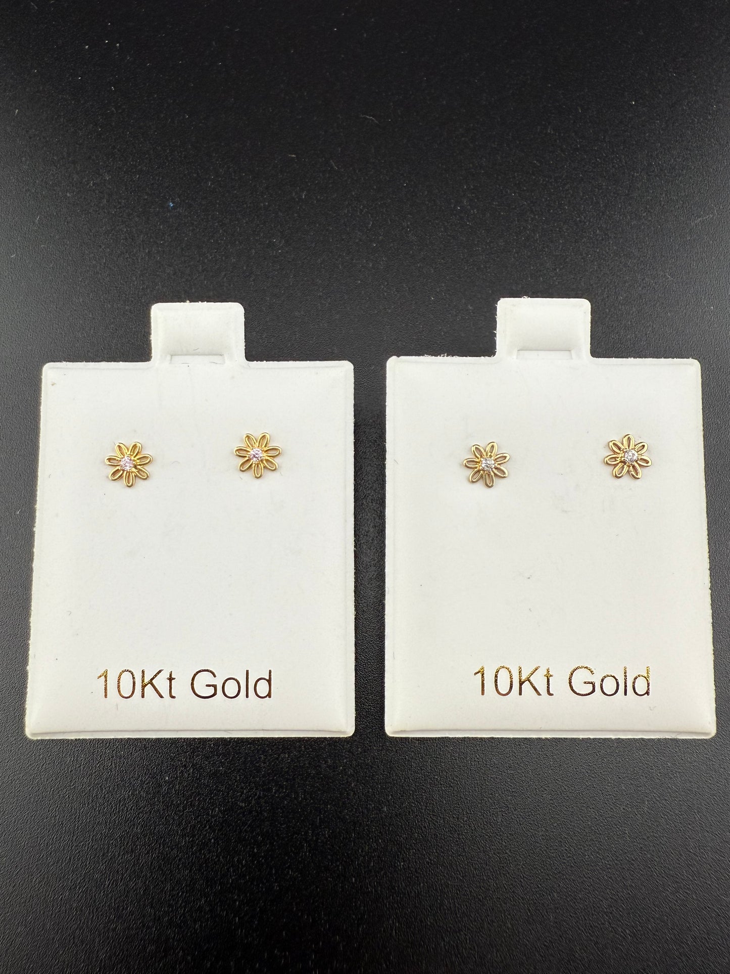 Gold 10k Screw-back earrings Cz