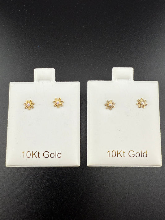 Gold 10k Screw-back earrings Cz