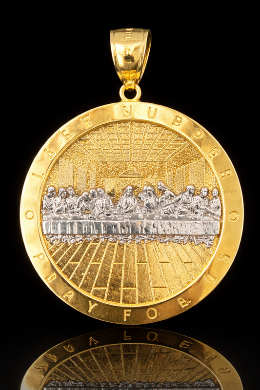 Gold 10k Last Supper Pendant