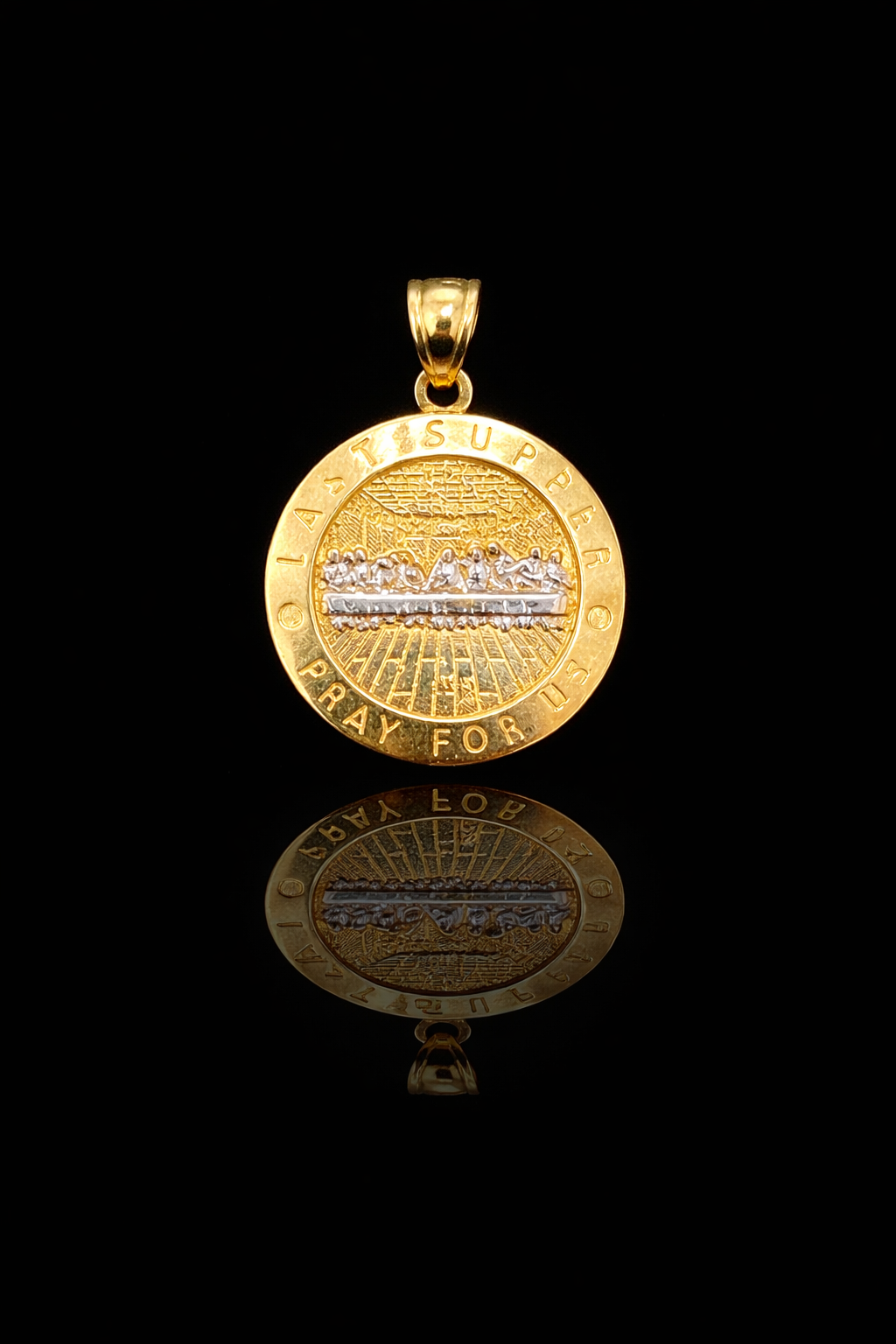 Gold 10k Last supper pendant