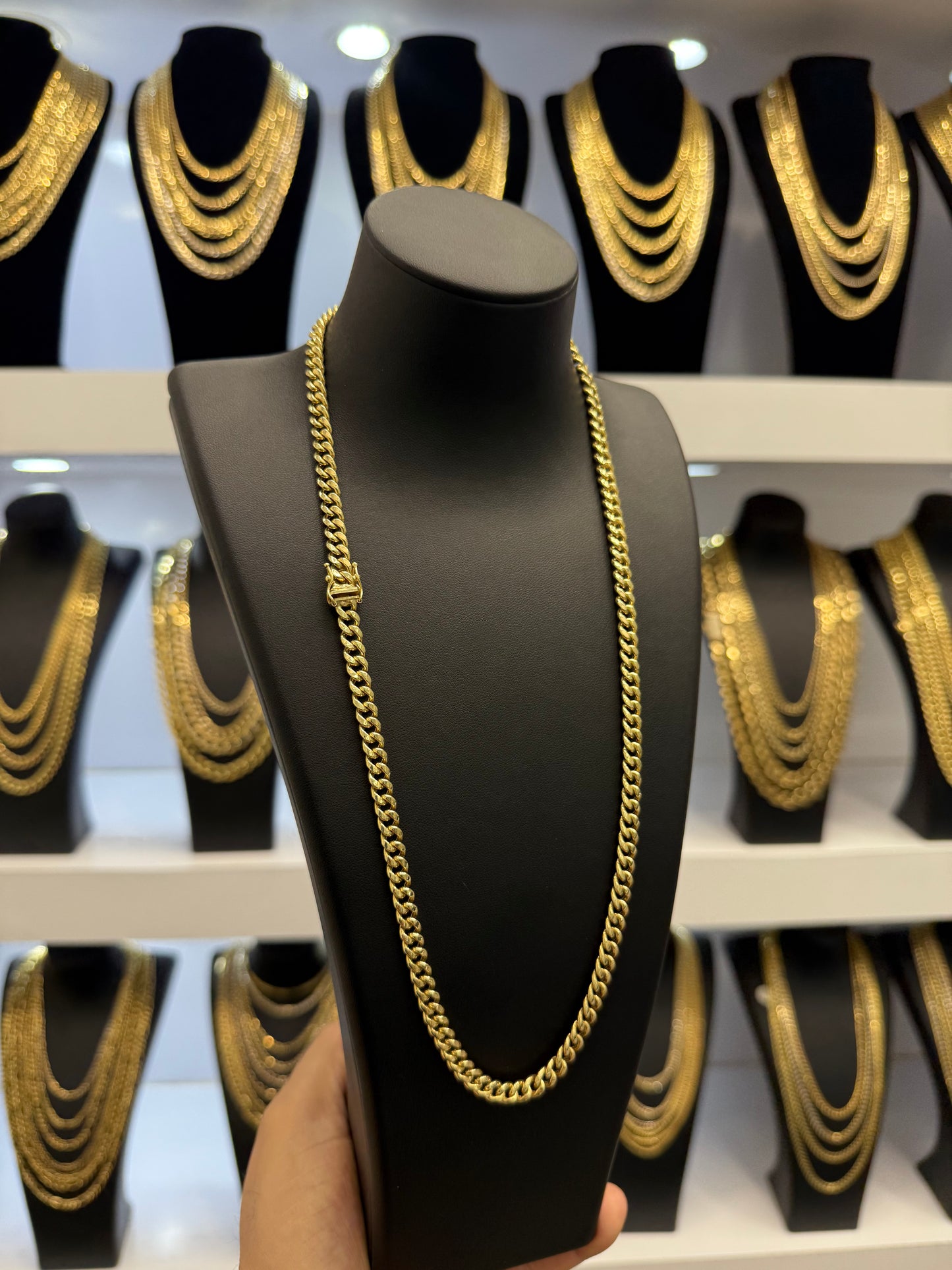 Semisolid 10k Miami Chain 6mm 24”