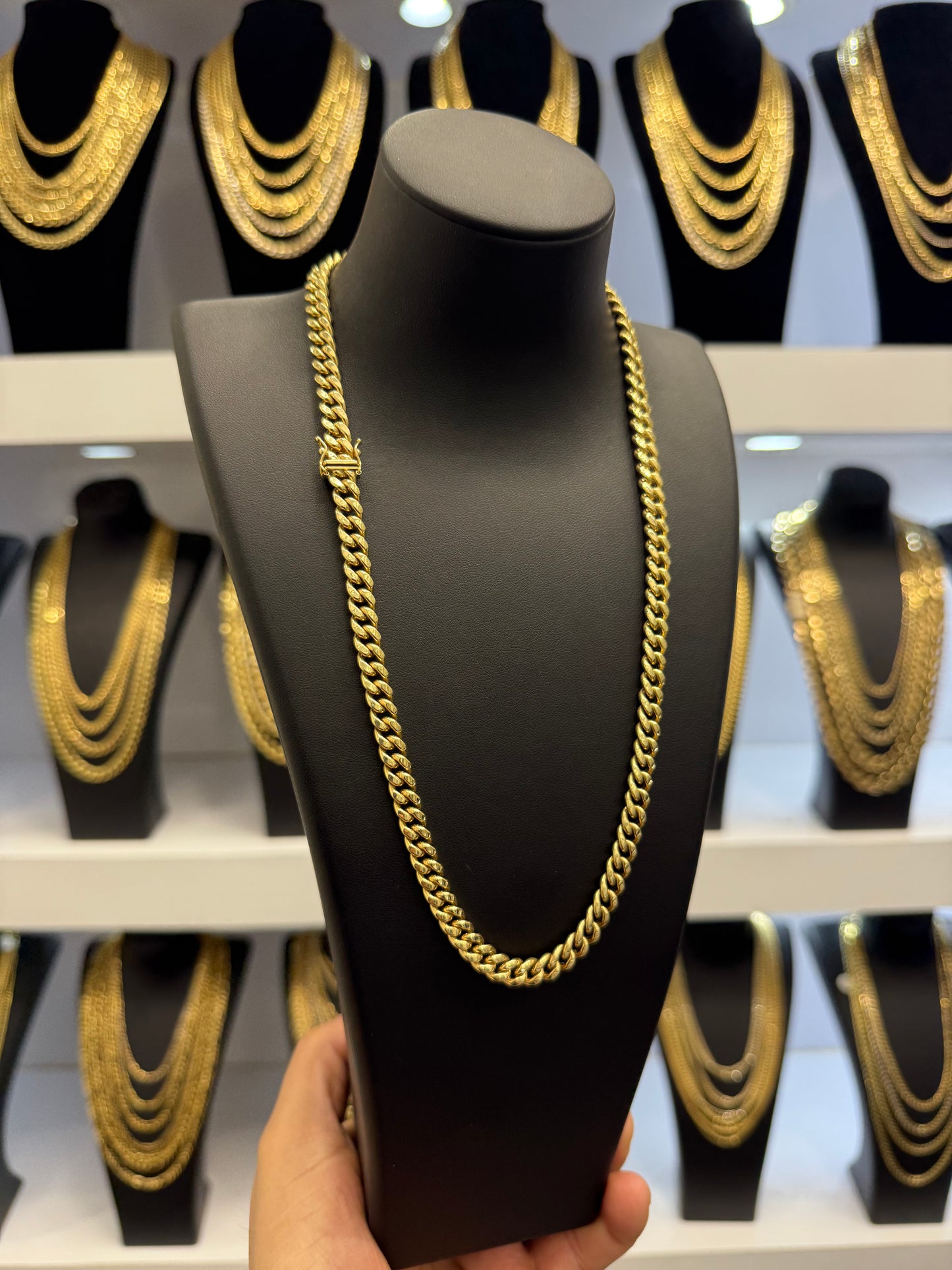 Semisolid 10k Miami Chain 7.5mm 24”