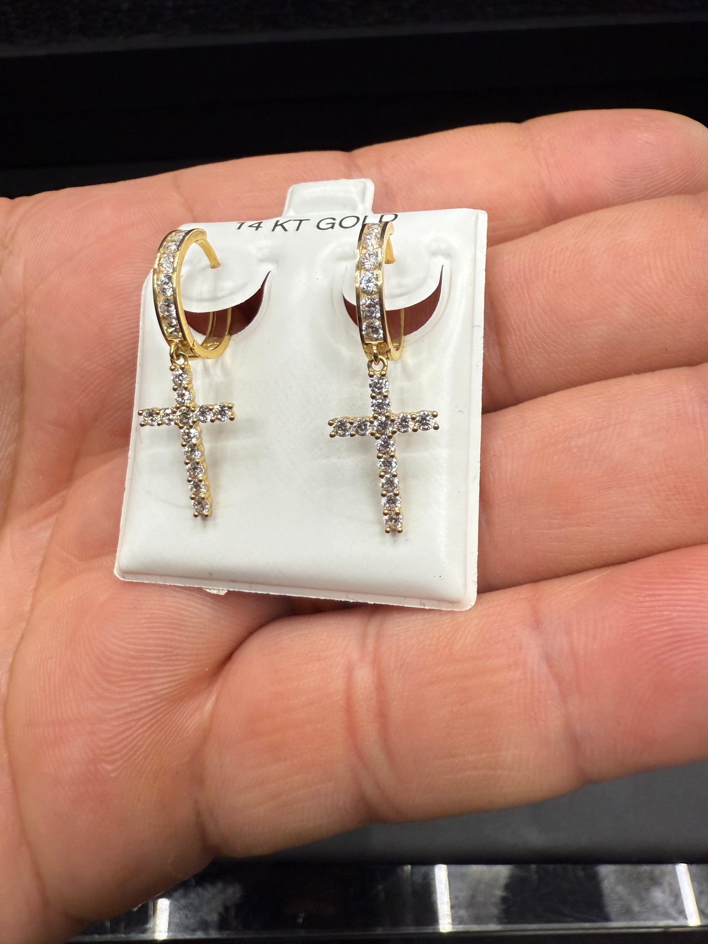 Gold 14k Earrings Cz