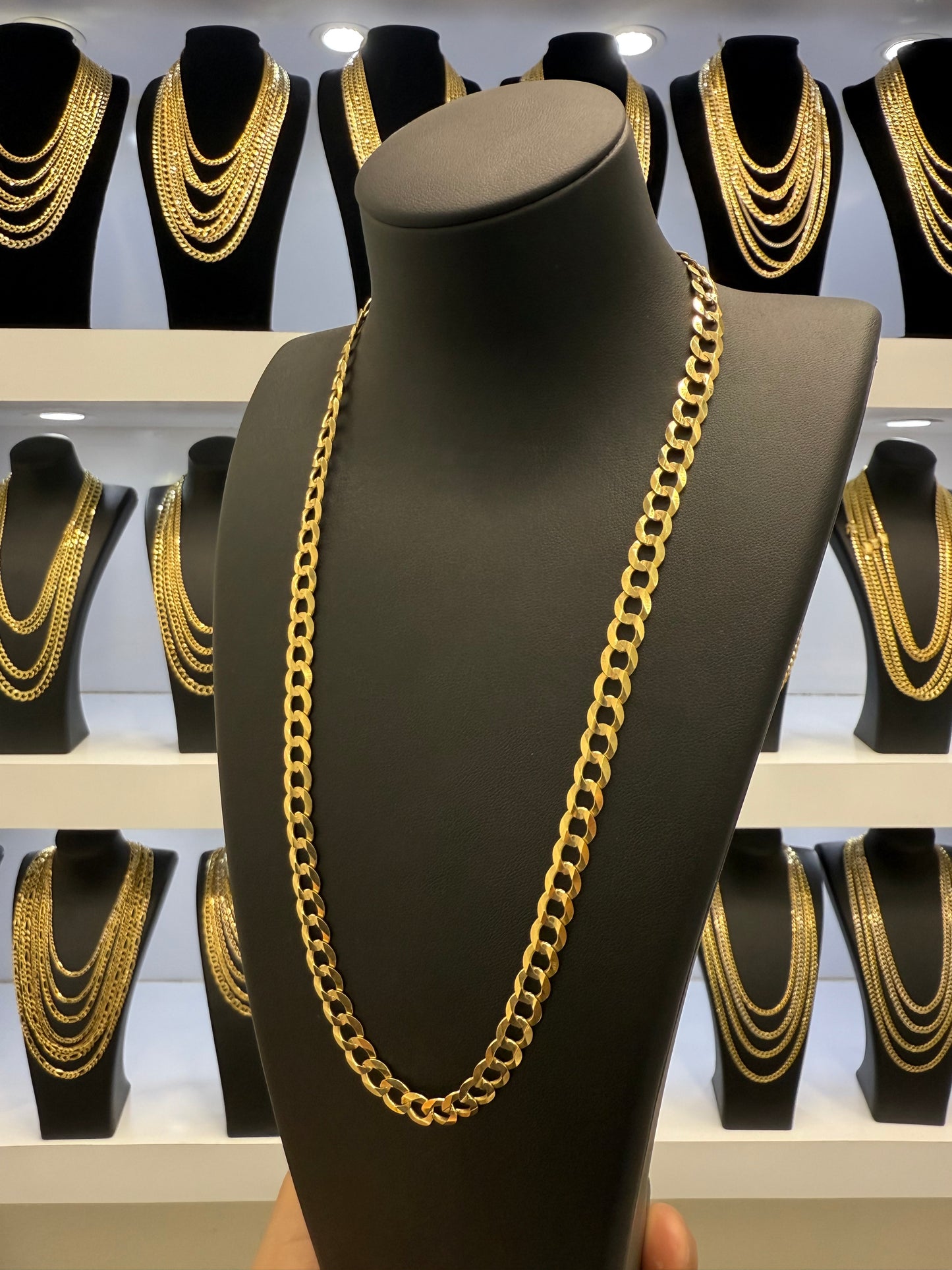 Solid 10k Curb Chain 7mm 20”