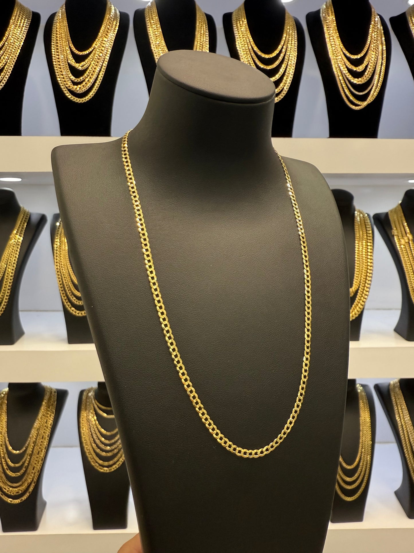Solid 10k Curb Chain 3mm 16”