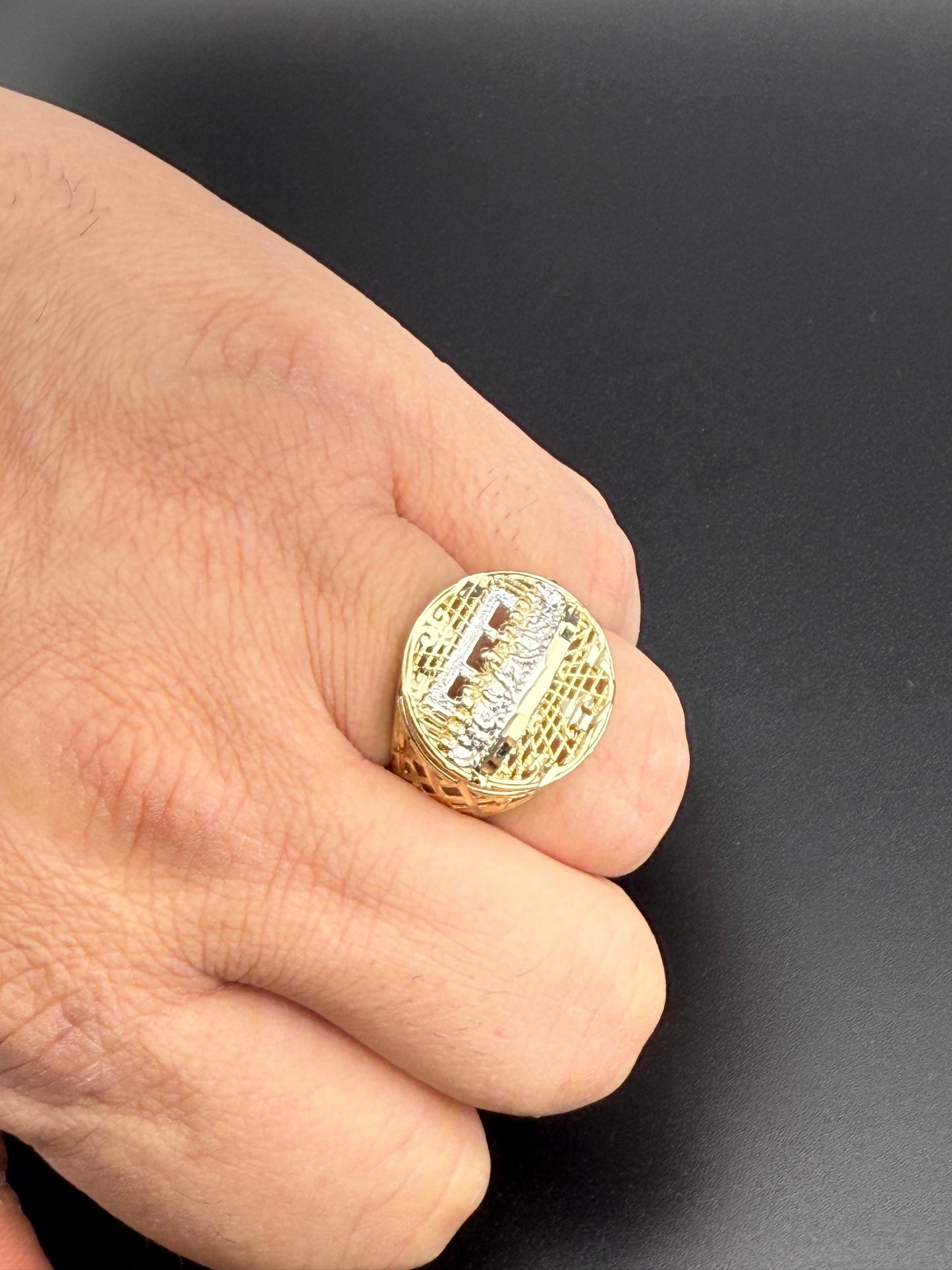 Gold 10k Last Supper Ring