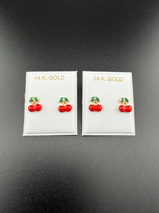 Gold 14k Screw-back earrings Cz