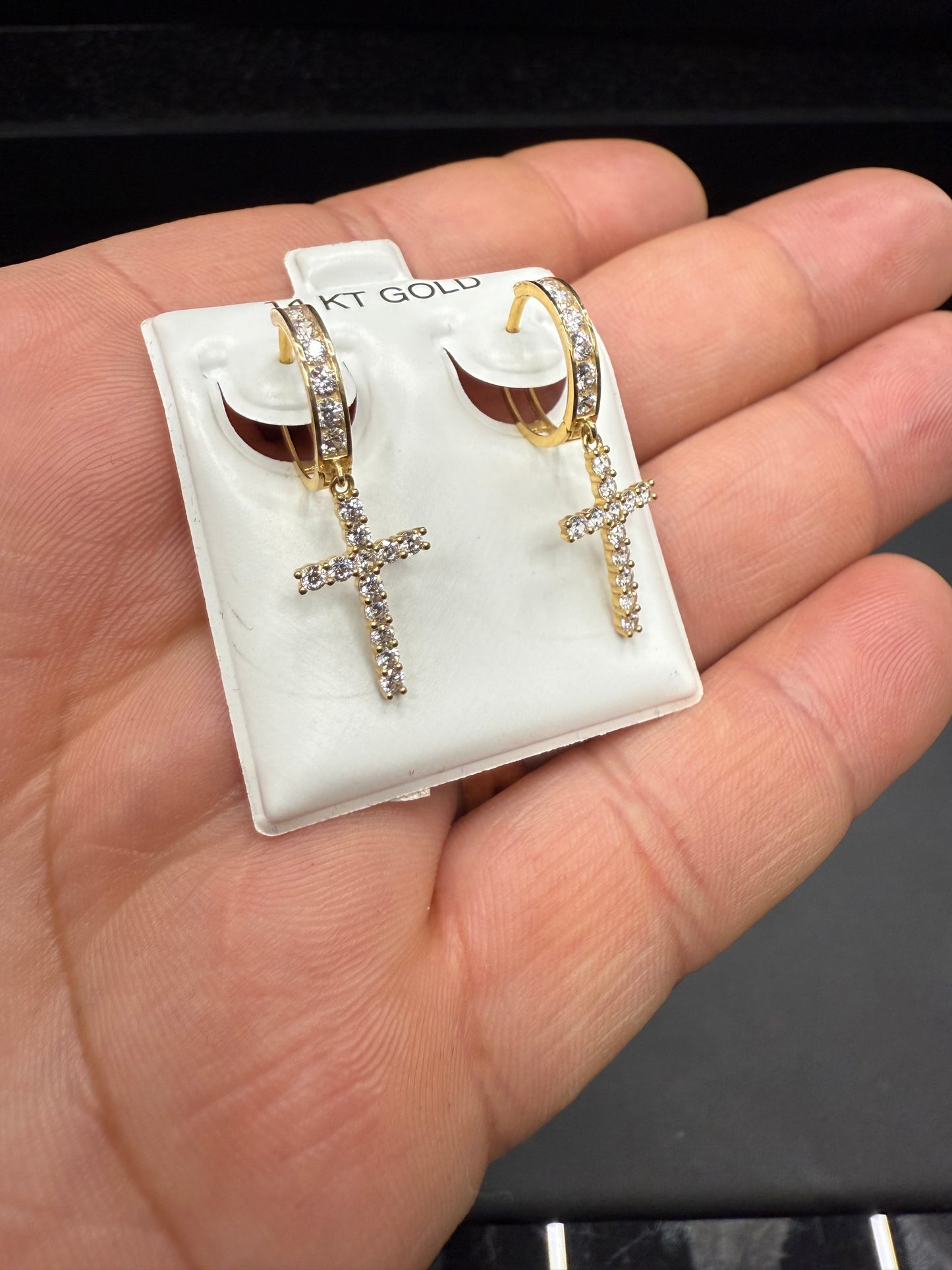 Gold 14k Earrings Cz