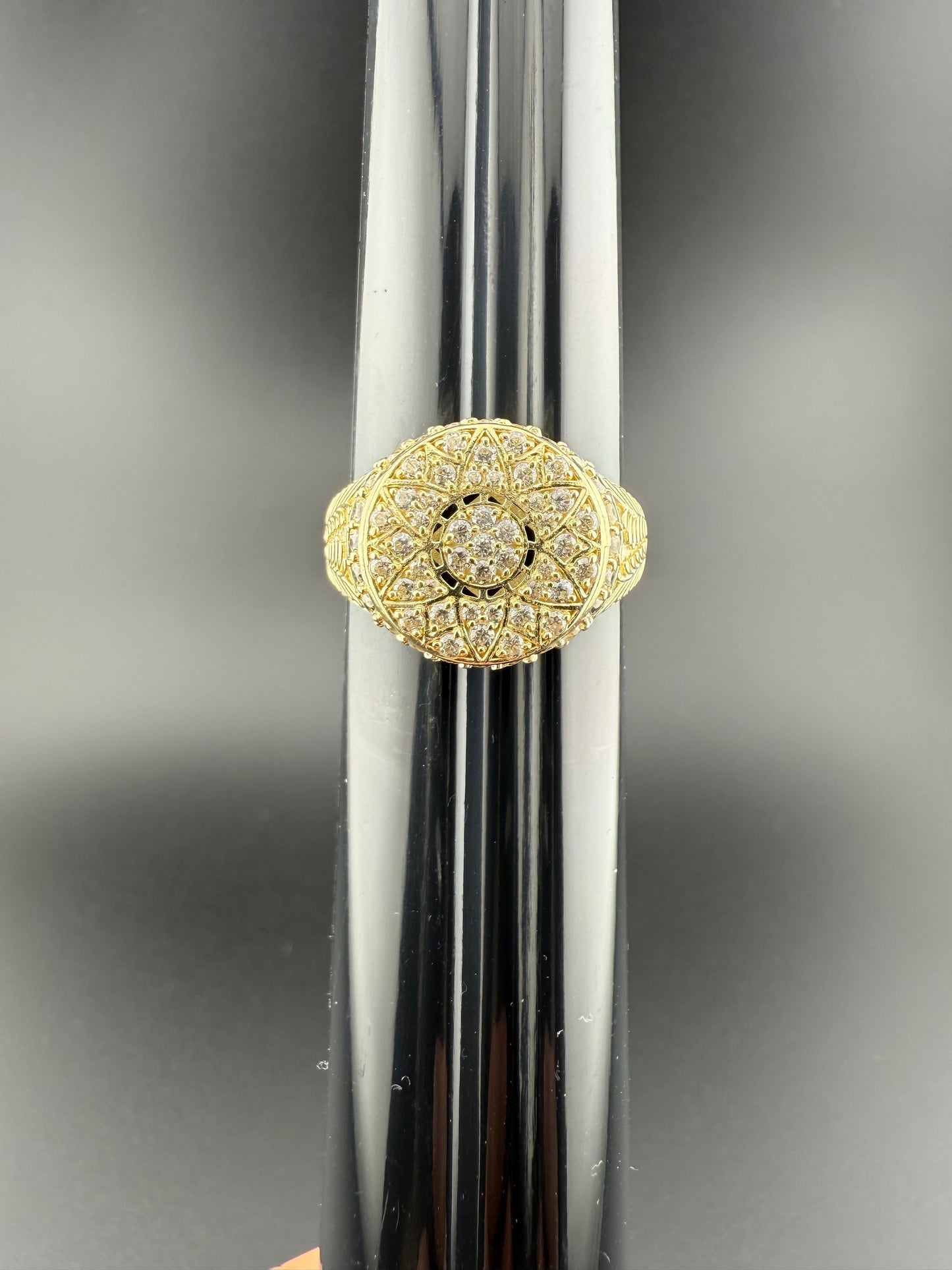 Gold 10k Mens Fancy Cz Ring