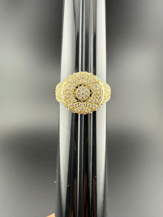Gold 10k Mens Fancy Cz Ring