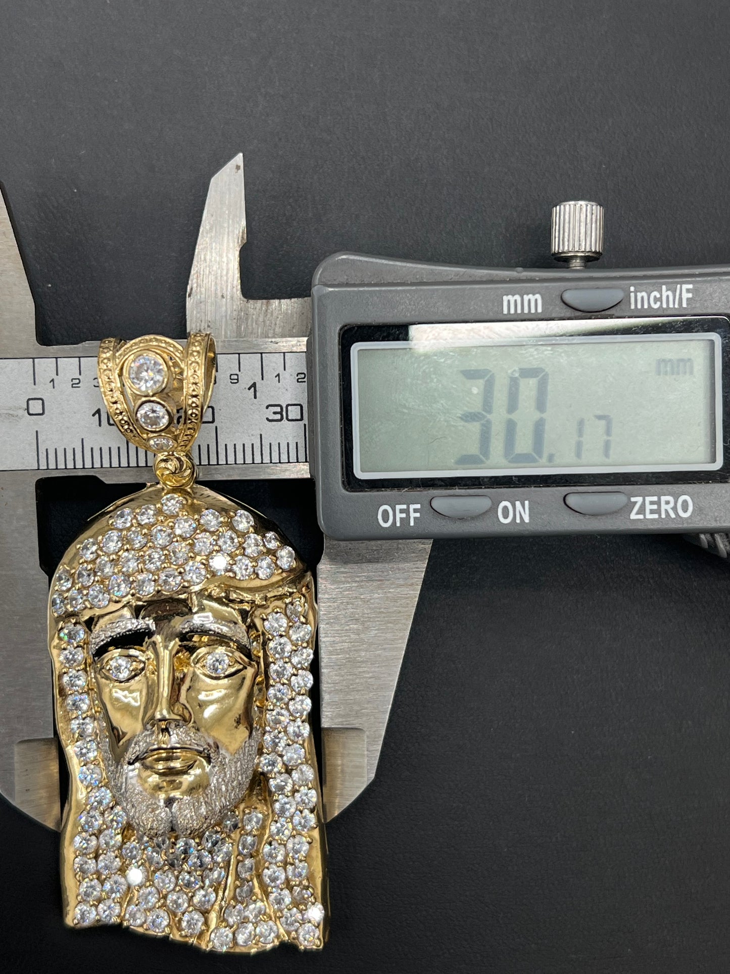 Gold 10k Jesus Pendant Cz