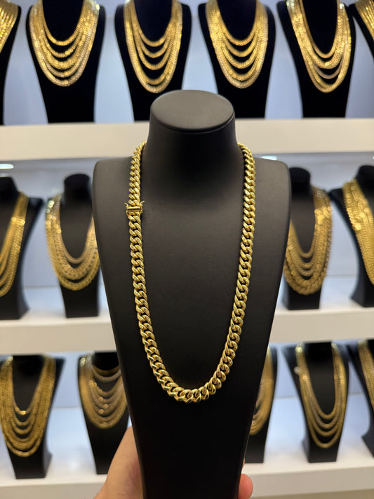 Semisolid 10k Miami Chain 9mm 24”