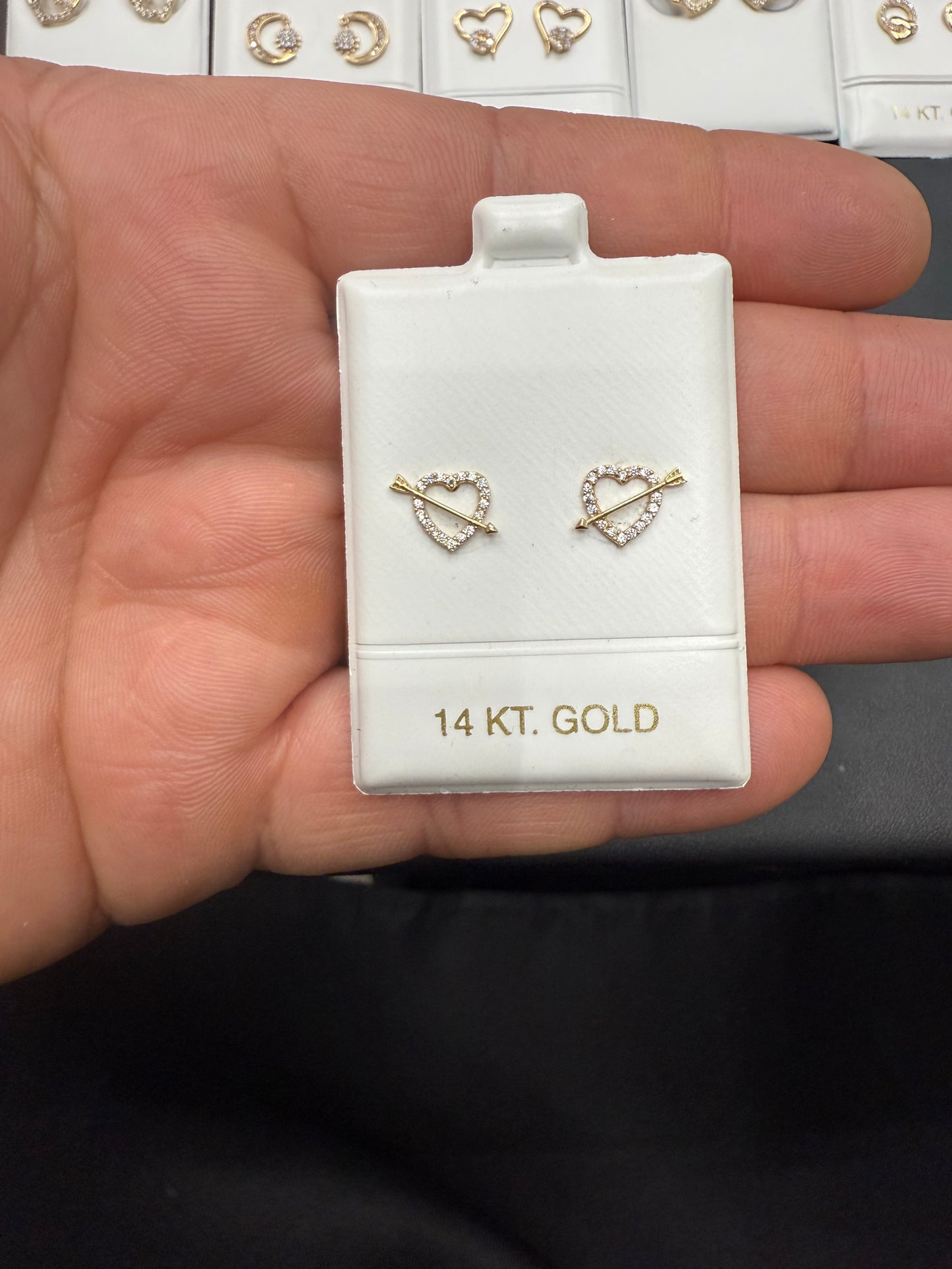 Gold 14k Earrings Cz
