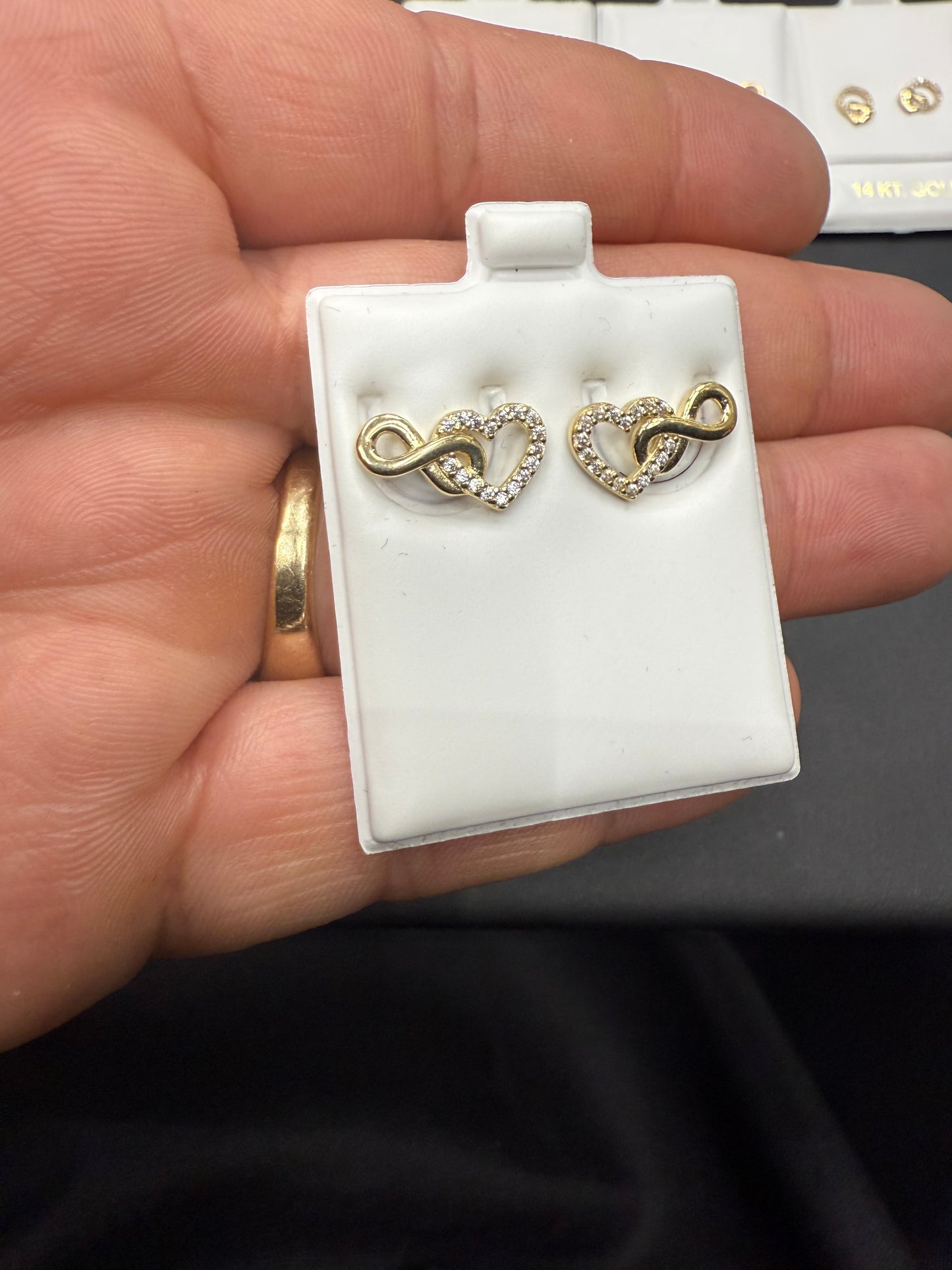 Gold 10k Earrings Cz