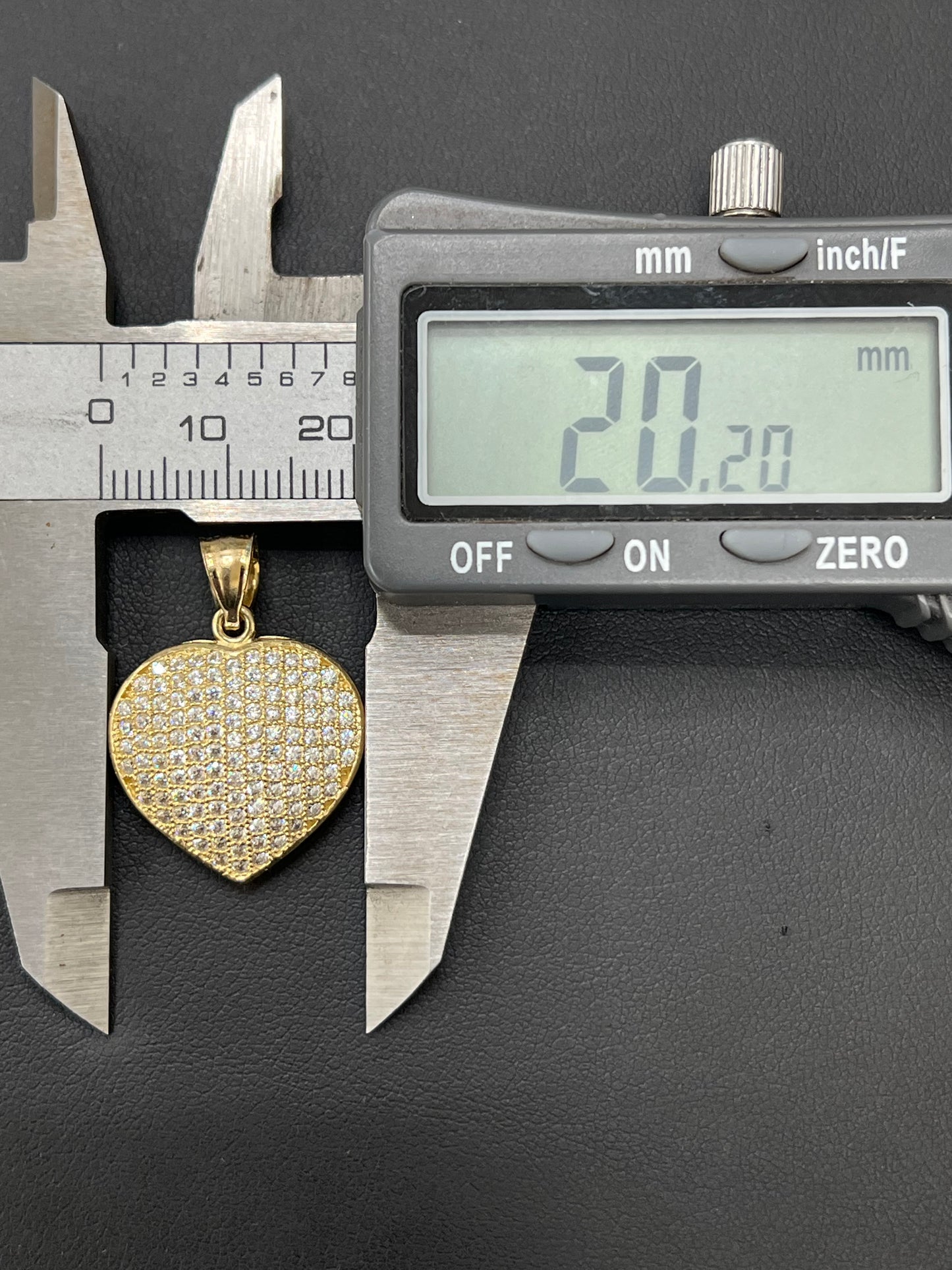 Gold 10k heart pendant Cz
