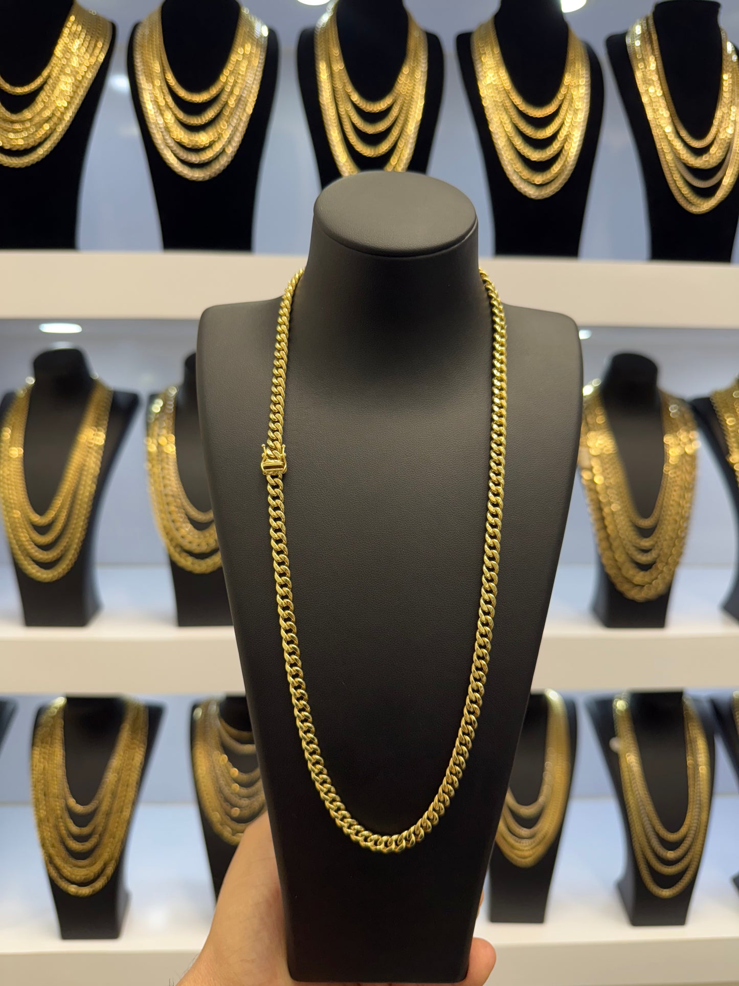 Semisolid 10k Miami Chain 6mm 24”