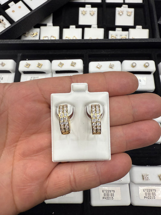 Gold 10k Earrings Cz