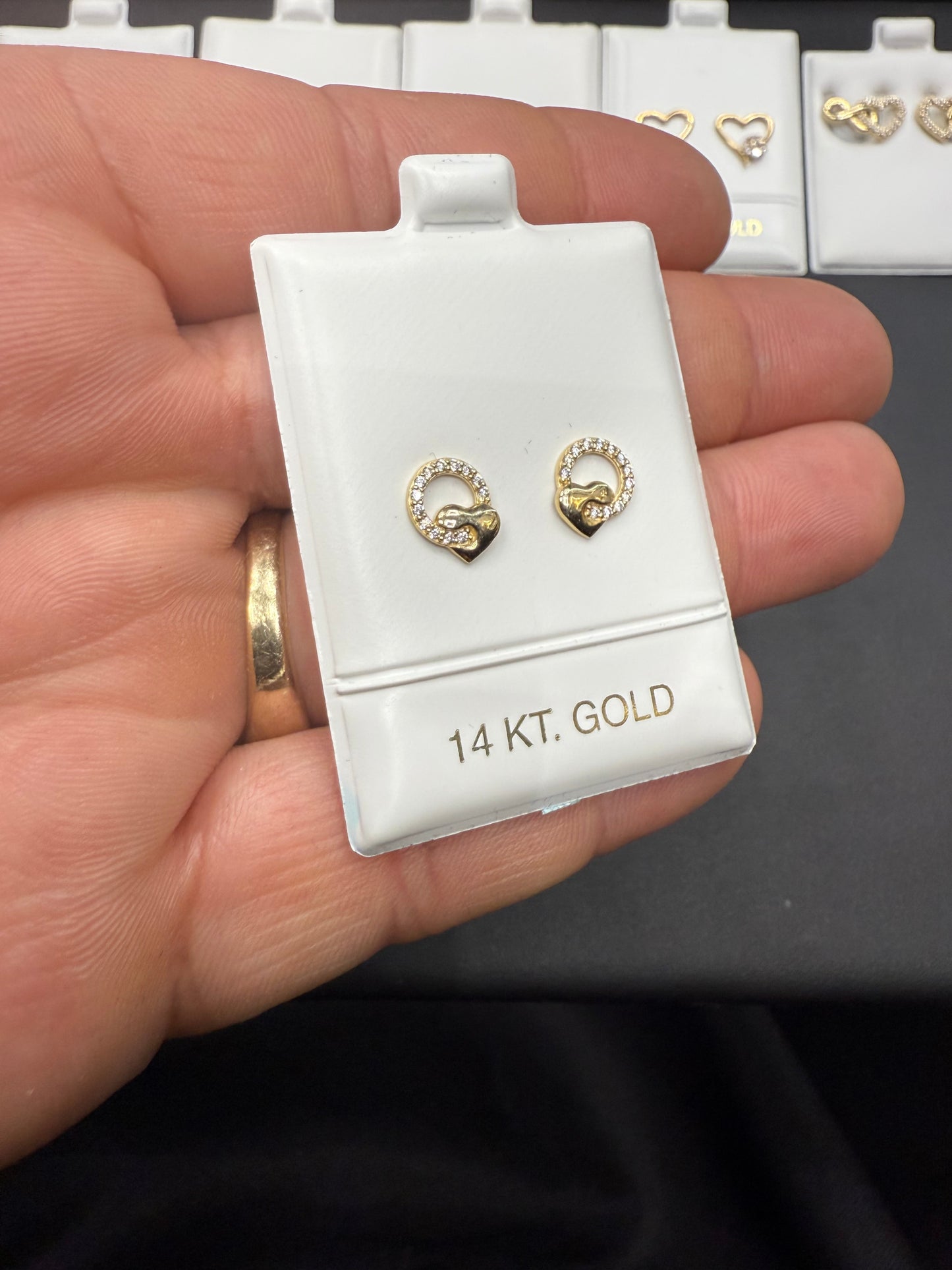 Gold 14k Earrings Cz