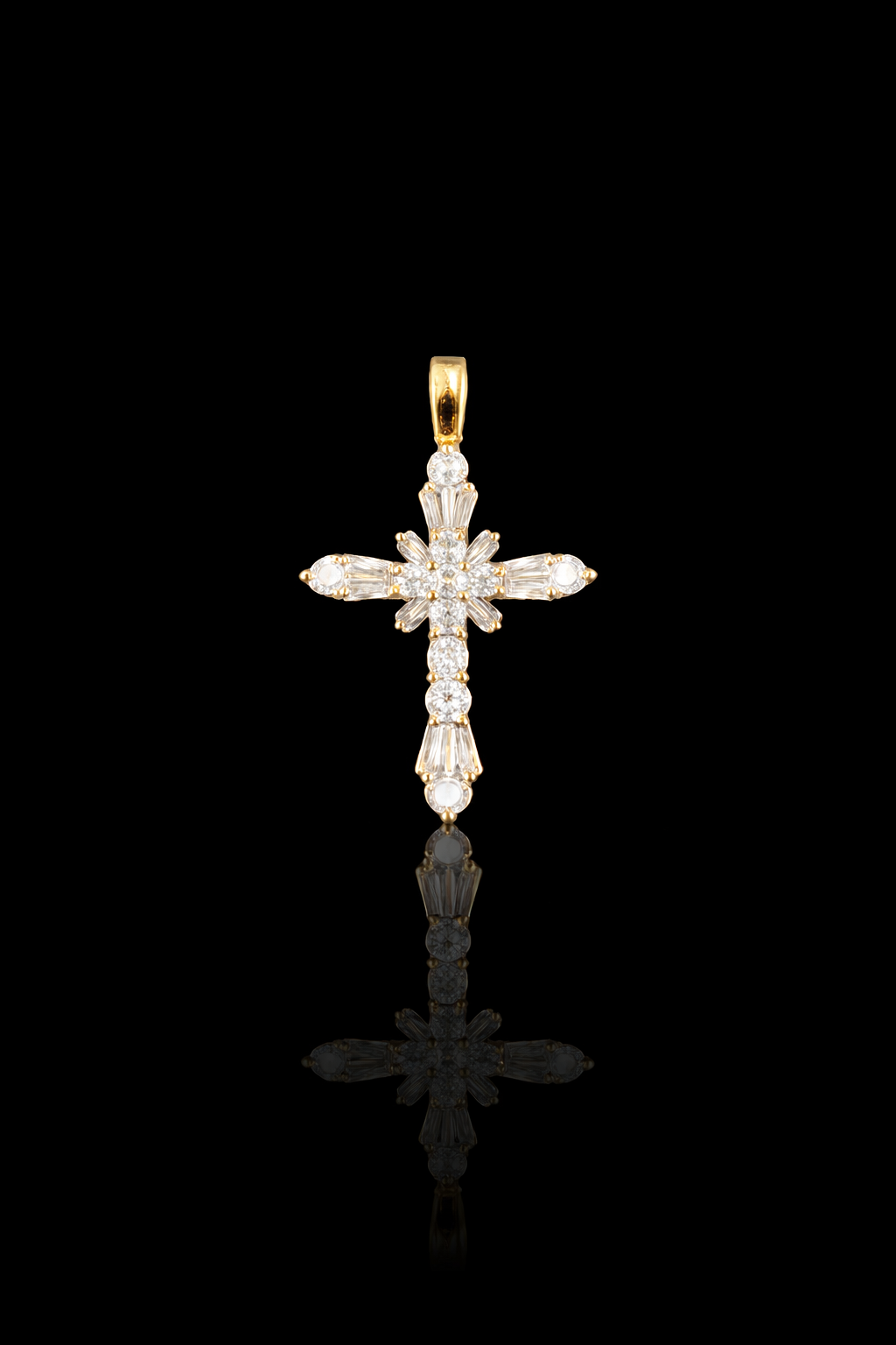 Gold 14k Cross pendant Diamond 💎