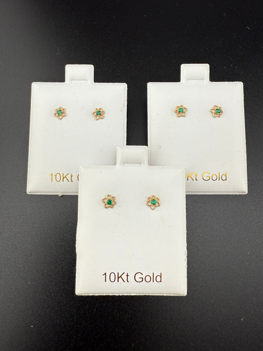 Gold 10k Screw-back earrings Cz