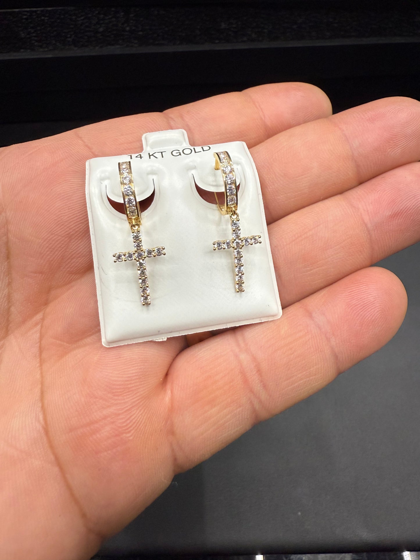 Gold 14k Earrings Cz