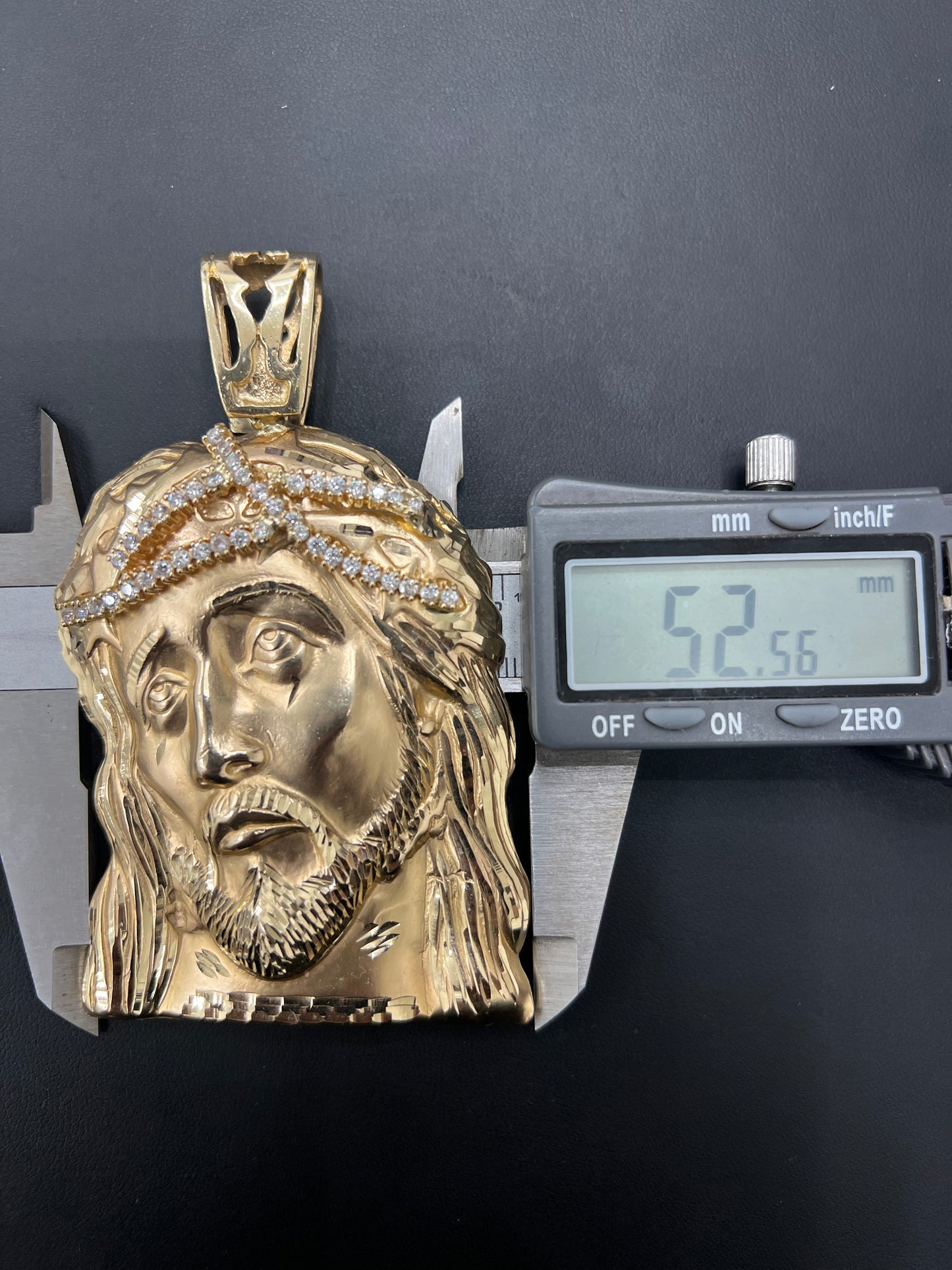 Gold 10k Jesus Pendant Cz