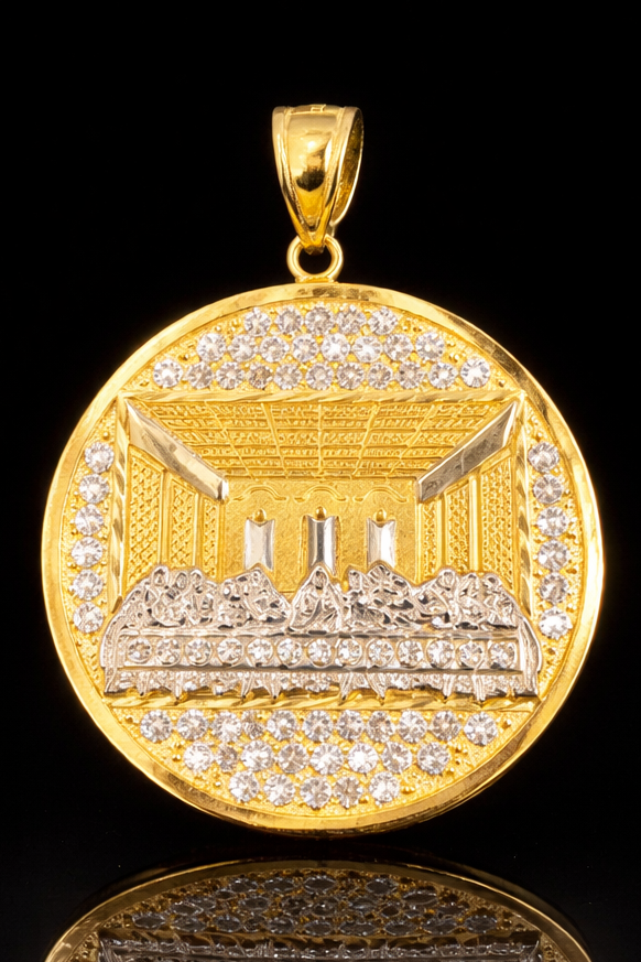 Gold 10k Last Supper Cz