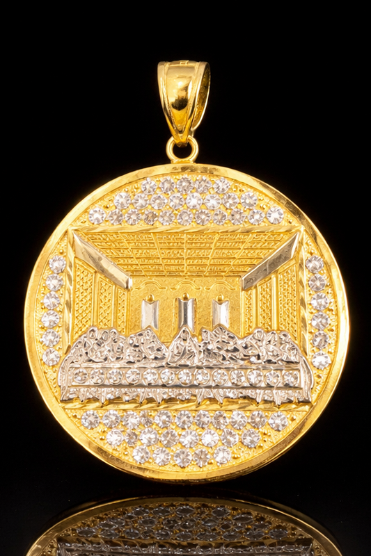 Gold 10k Last Supper Cz