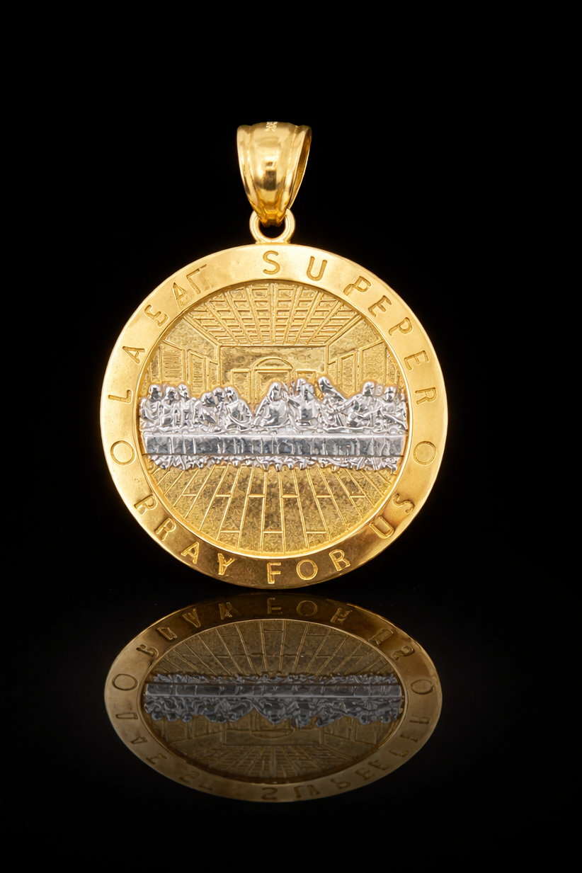 Gold 10k Last Supper Pendant