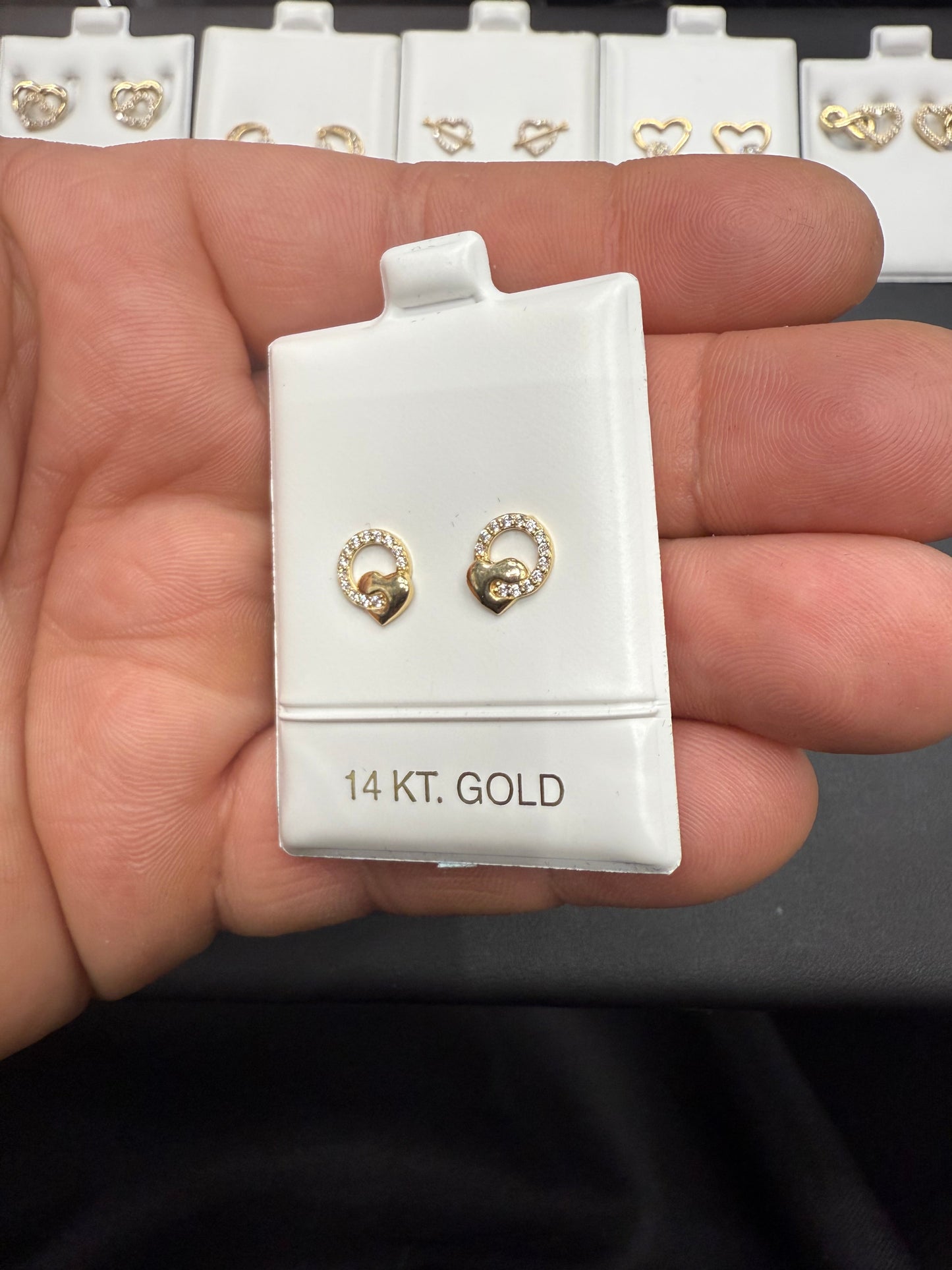 Gold 14k Earrings Cz