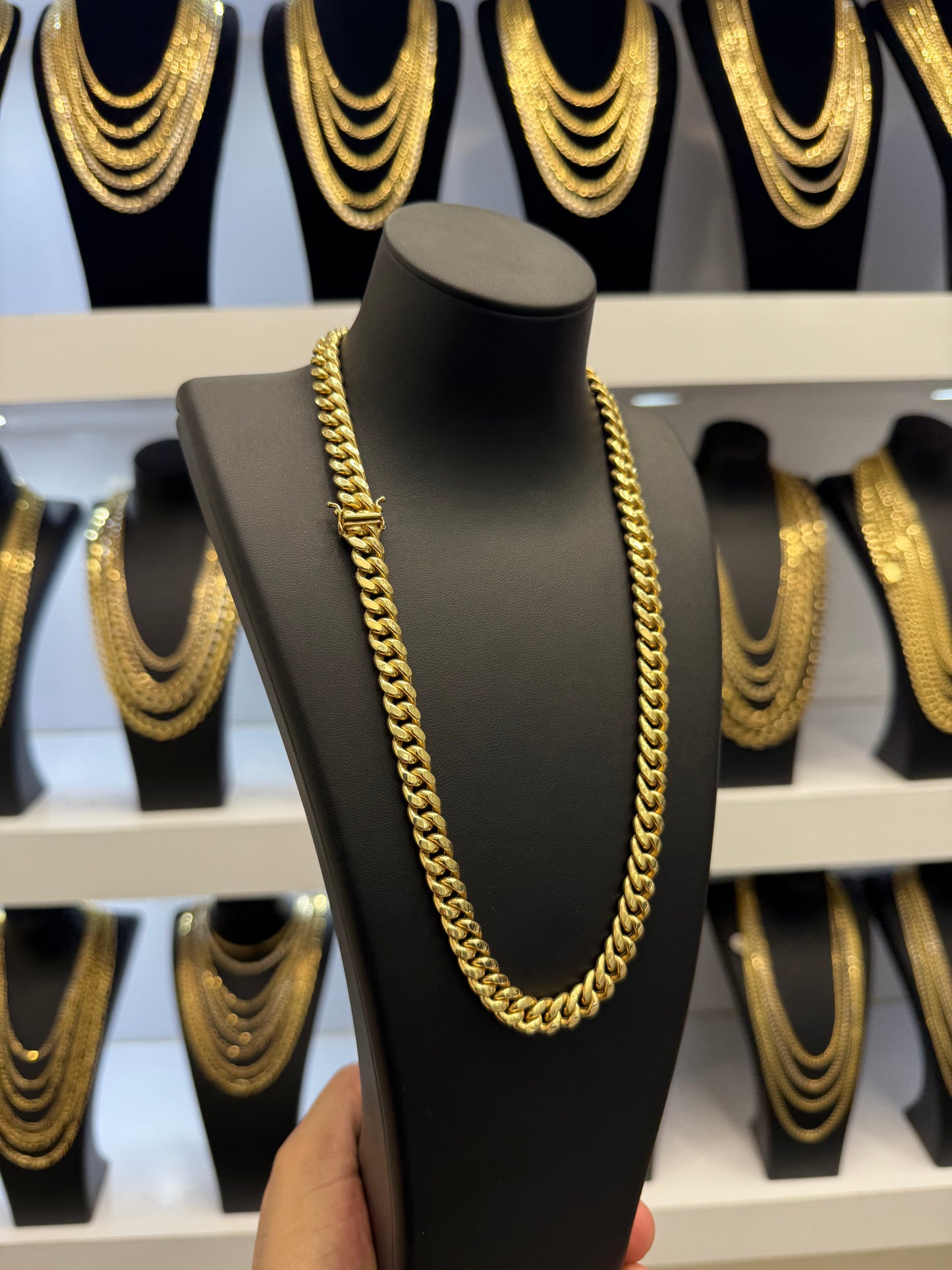 Semisolid 10k Miami Chain 9mm 20”