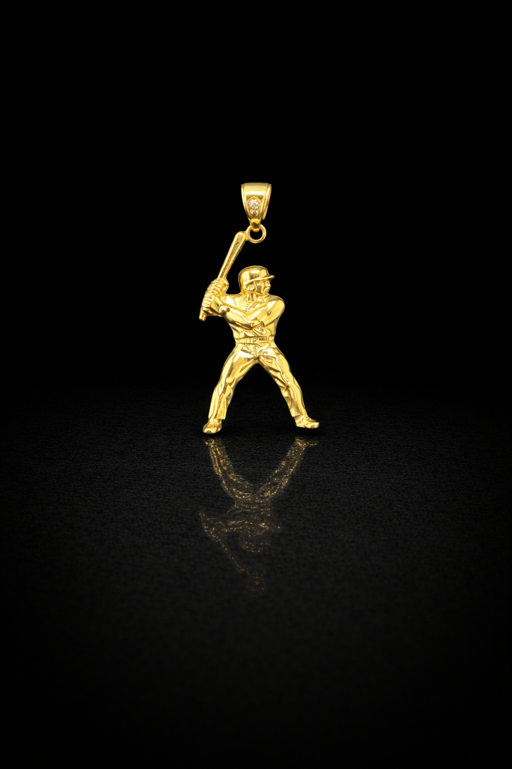 Gold 10k Baseball pendant