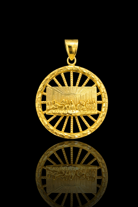 Gold 10k Last supper pendant