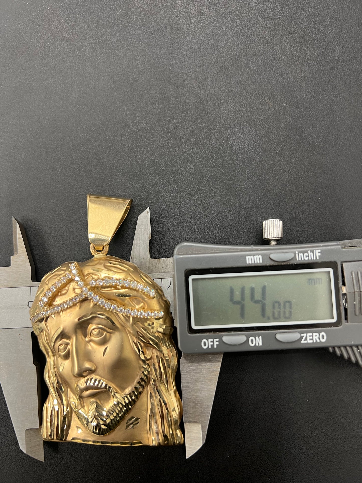 Gold 10k Jesus Pendant Cz